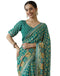 Vasthrlay Georgette Bandhani Unstitched Purple Saree