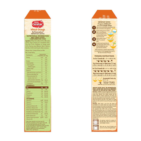 CERELAC Baby Food Cereal | Wheat Orange