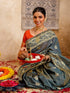 Vasthrlay Weaving Paithani Unstitched Maroon Saree