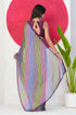 Vasthrlay Fashion Chiffon Georgette Teal Ethnic Wear