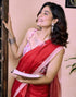 Vasthrlay Chanderi Printed Unstitched Orange Saree