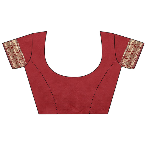 Vasthrlay Kanjivaram Unstitched Saree