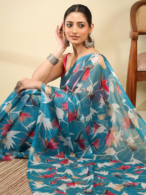 Vasthrlay Chiffon Floral Saree