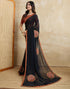 Vasthrlay Georgette Bandhani Unstitched Green Saree