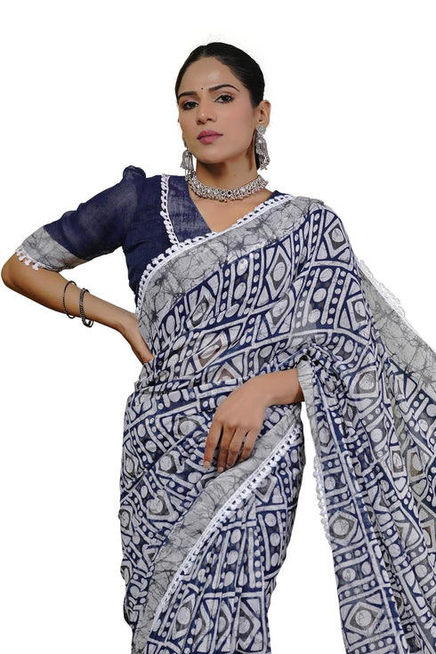 Vasthrlay Fashion Chevron Printed Ethnic Wear