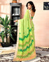 Vasthrlay Womens Printed Light Green Saree With Unstitched Blouse Piece