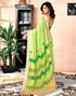 Vasthrlay Womens Printed Unstitched Dark Green Saree