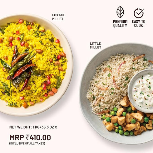 Mille Foxtail Millet and Little Millet Whole Grains Combo
