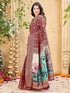 Vasthrlay Banarasi Weaving Maroon Saree