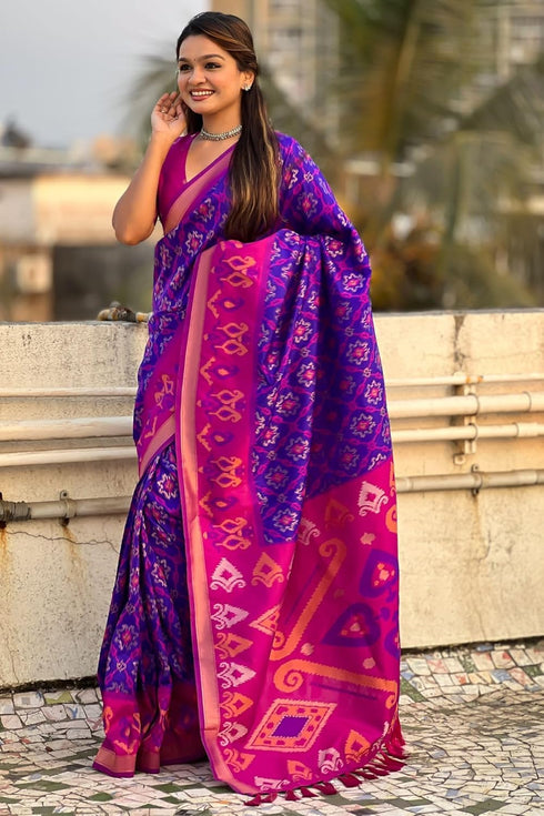 Vasthrlay Kanjivaram Patola Unstitched Ethnic Wear