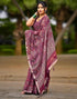 Vasthrlay Georgette Printed Unstitched Yellow Saree