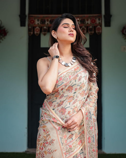 Vasthrlay Handloom Printed Saree