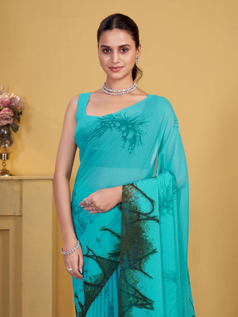 Vasthrlay Georgette Printed Saree