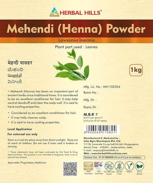 Herbal Hills Mehandi |Henna Powder