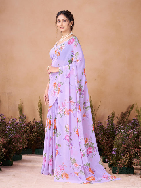 Vasthrlay Georgette Printed Saree