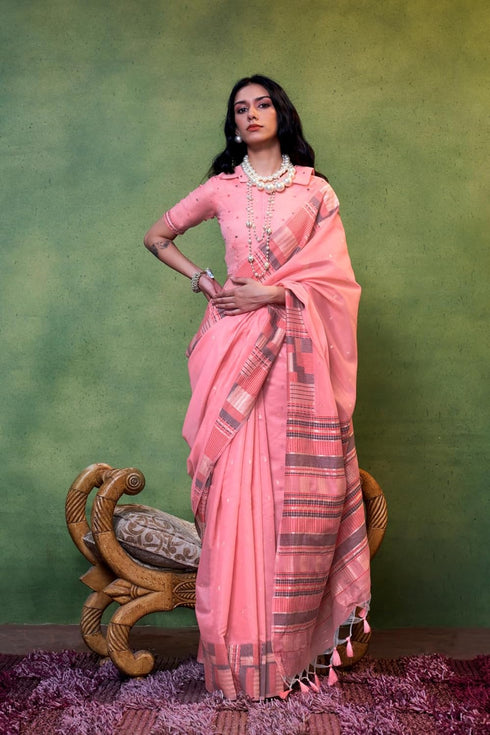 Vasthrlay Kanjivaram Cotton Unstitched Ethnic Wear
