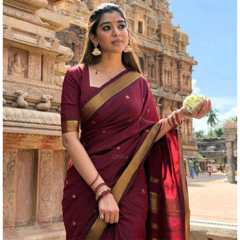 Vasthrlay Kanjivaram Tassels Saree
