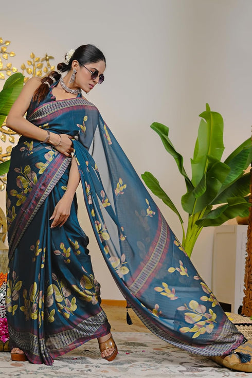 Vasthrlay Fashion Chiffon Printed Lightweight Ethnic Wear