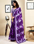 Vasthrlay Womens Printed Unstitched Dark Green Saree