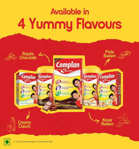 Complan Nutrition Drink Powder for Children Kesar Badam Flavour