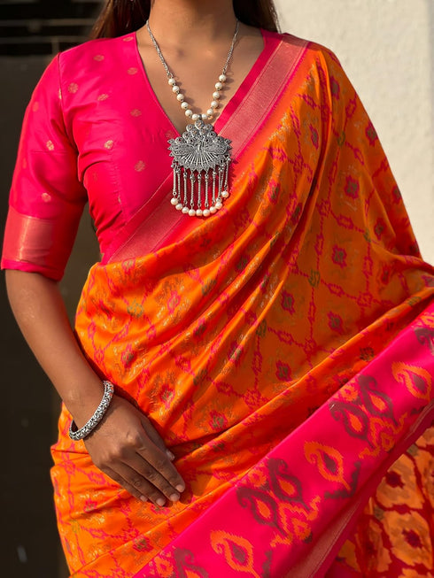 Vasthrlay Kanjivaram Patola Unstitched Ethnic Wear