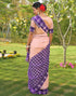 Vasthrlay Womens Printed Unstitched Peach Saree