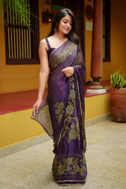 Vasthrlay Fashion Georgette Leheriya Dark Ethnic Wear