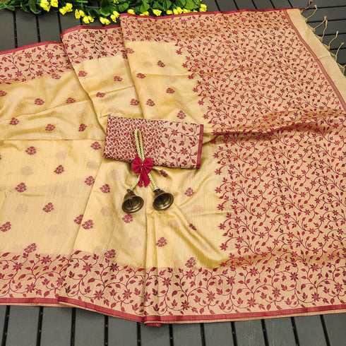 Vasthrlay Tussar Saree Floral