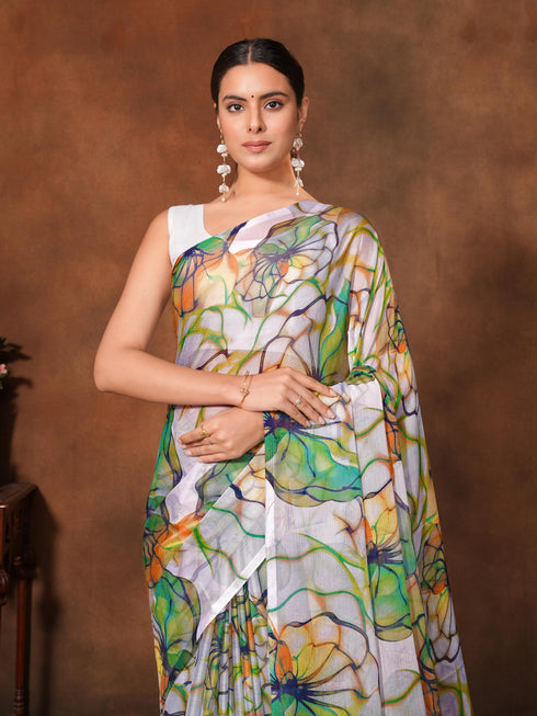 Vasthrlay Chiffon Floral Saree