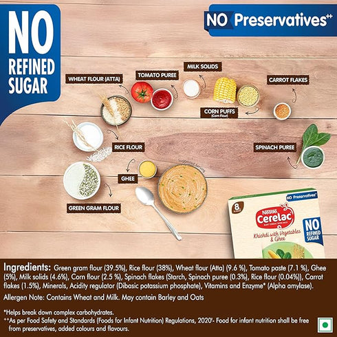 CERELAC Baby Food Cereal | Khichdi with Vegetables & Ghee