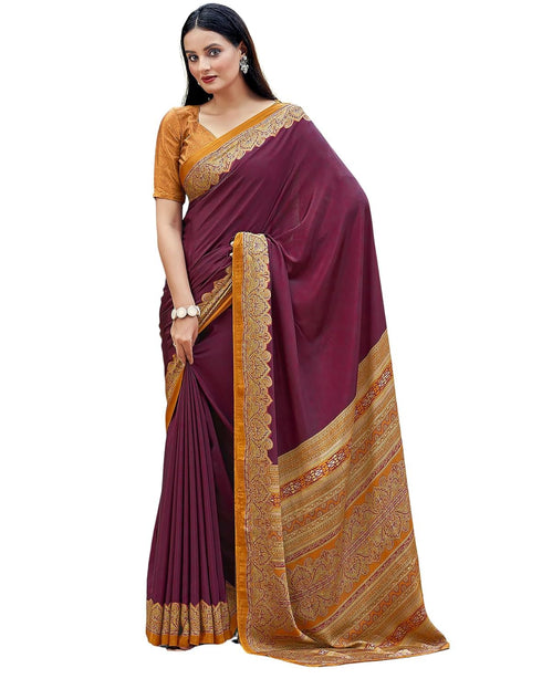 Vasthrlay Abstract Printed Unstitched Multicolor Saree