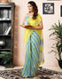Vasthrlay Chanderi Printed Unstitched Off White Saree