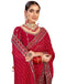 Vasthrlay Bandhani Embroidery Unstitched Rama Green Saree