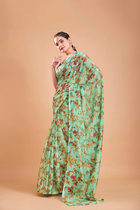 Vasthrlay Chiffon Unstitched Saree