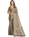 Vasthrlay Banarasi Jacquard Unstitched Grey Saree