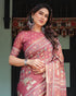 Vasthrlay Handloom Tassels Botanical Saree