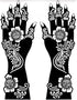 Mehndi Stickers for Hands, Small Size