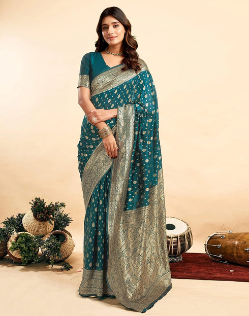 Vasthrlay Banarasi Unstitched Saree