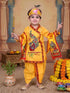 Krishna Makhan Chor Dress, Kurta, Dhoti, Mukut, Bansuri, Mala & Pataka Set