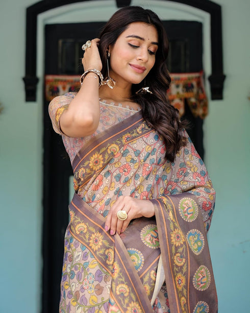 Vasthrlay Handloom Traditional Paisley Saree