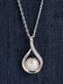 Clara 925 Sterling Silver Real Pearl Pendant chain