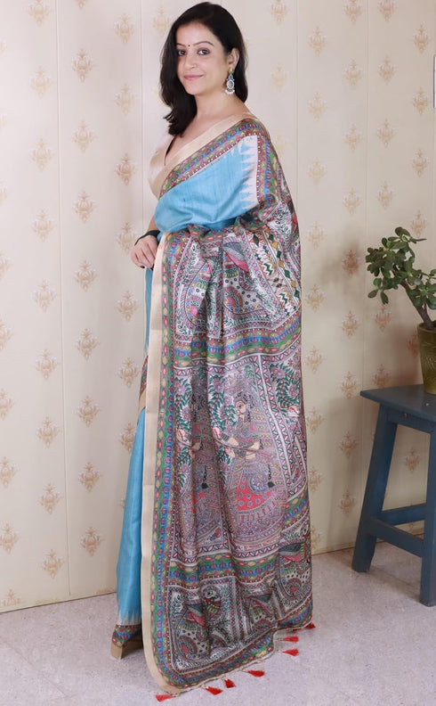 Vasthrlay Printed Unstitched Lavender Ethnic Wear