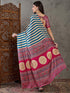 Vasthrlay Printed Tassels Cream Saree