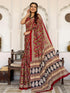 Vasthrlay Paisley Printed Red Saree