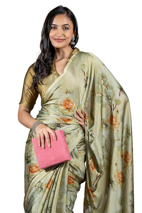 Vasthrlay Fashion Chiffon Printed Dusty Ethnic Wear