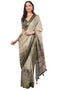 Vasthrlay Cream Striped | Floral | Solid Print Design Linen Saree