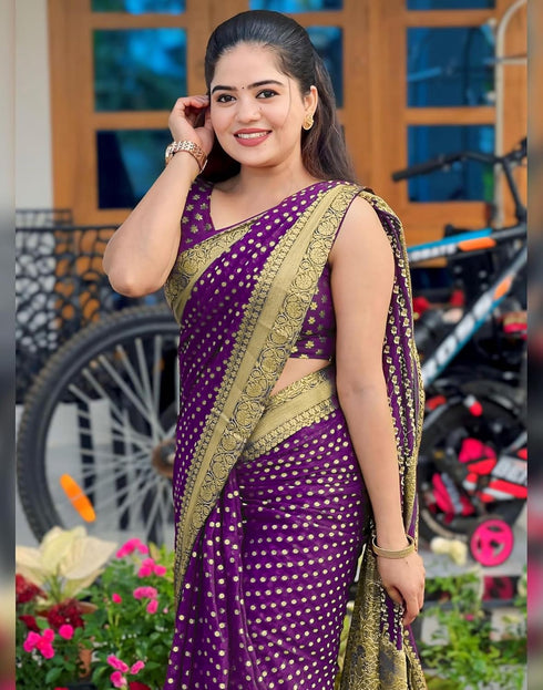 Vasthrlay Womens Banarasi Unstitched Olive Green Saree