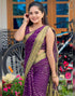 Vasthrlay Womens Banarasi Unstitched Olive Green Saree