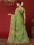Vasthrlay Georgette Bandhani Unstitched Pink Saree