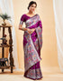 Vasthrlay Womens Paithani Unstitched Pink Saree